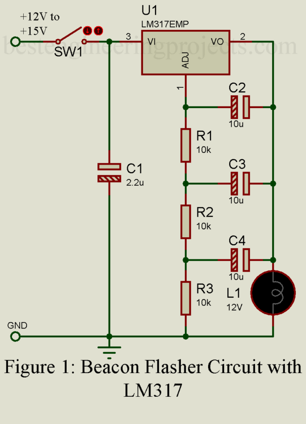 beacon flasher circuit